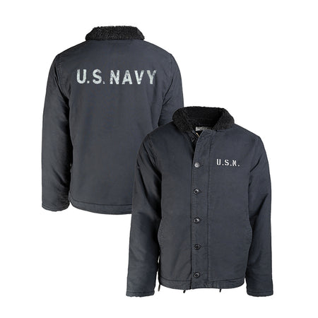 N1 US NAVY Deck jacket - Dark Blue - Dos inscription US NAVY