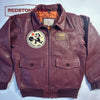 BLOUSON PILOTE EN CUIR - TYPE G1 - US NAVY - "FELIX LE CHAT" - MARRON
