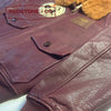 BLOUSON PILOTE EN CUIR - TYPE G1 - US NAVY - "FELIX LE CHAT" - MARRON