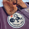 BLOUSON PILOTE EN CUIR - TYPE G1 - US NAVY - "FELIX LE CHAT" - MARRON