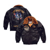 BLOUSON PILOTE EN CUIR - TYPE G1 - US NAVY - "FELIX LE CHAT" - NOIR