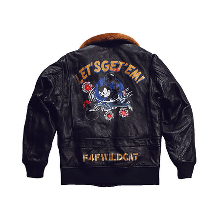 BLOUSON PILOTE EN CUIR - TYPE G1 - US NAVY - 