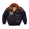 BLOUSON PILOTE EN CUIR - TYPE G1 - US NAVY - "FELIX LE CHAT" - NOIR