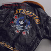 BLOUSON PILOTE EN CUIR - TYPE G1 - US NAVY - "FELIX LE CHAT" - NOIR