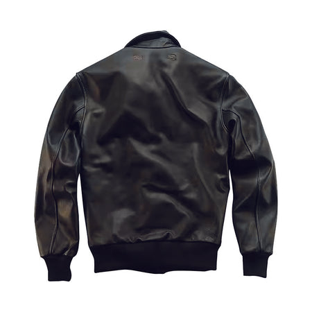 BLOUSON PILOTE EN CUIR - TYPE A2 - USAAF - MARRON FONCE