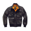 BLOUSON PILOTE EN CUIR - TYPE A2 - USAAF - MARRON FONCE