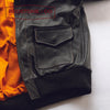 BLOUSON PILOTE EN CUIR - TYPE A2 - USAAF - MARRON FONCE