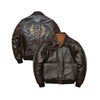 BLOUSON PILOTE EN CUIR - TYPE A2 - MARRON FONCE - 8EME ARMY AIR FORCE