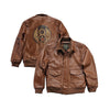 BLOUSON PILOTE EN CUIR - TYPE A2 - MARRON FAUVE - 8EME ARMY AIR FORCE
