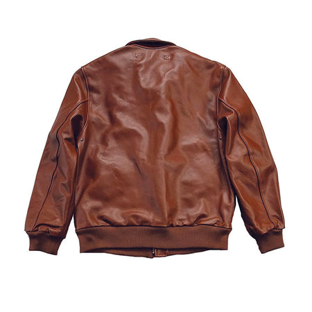 BLOUSON PILOTE EN CUIR - TYPE A2 - USAAF - MARRON CLAIR