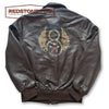 BLOUSON PILOTE EN CUIR - TYPE A2 - MARRON FONCE - 8EME ARMY AIR FORCE