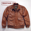 BLOUSON PILOTE EN CUIR - TYPE A2 - USAAF - MARRON CLAIR