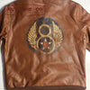 BLOUSON PILOTE EN CUIR - TYPE A2 - MARRON FAUVE - 8EME ARMY AIR FORCE