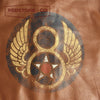 BLOUSON PILOTE EN CUIR - TYPE A2 - MARRON FAUVE - 8EME ARMY AIR FORCE